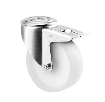 Otočné kolečko s&nbsp;brzdou a otvorem pro čep