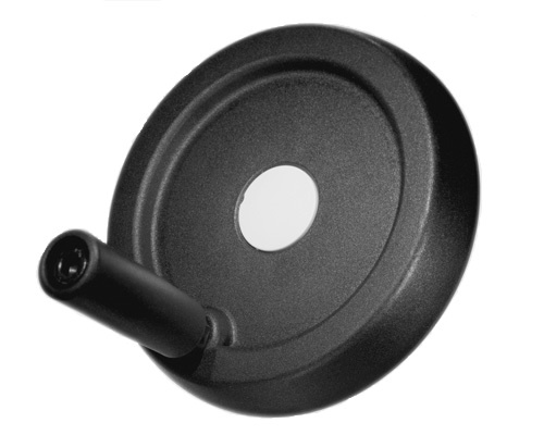 Diskové ovládací kolo s&nbsp;otočnou rukojetí