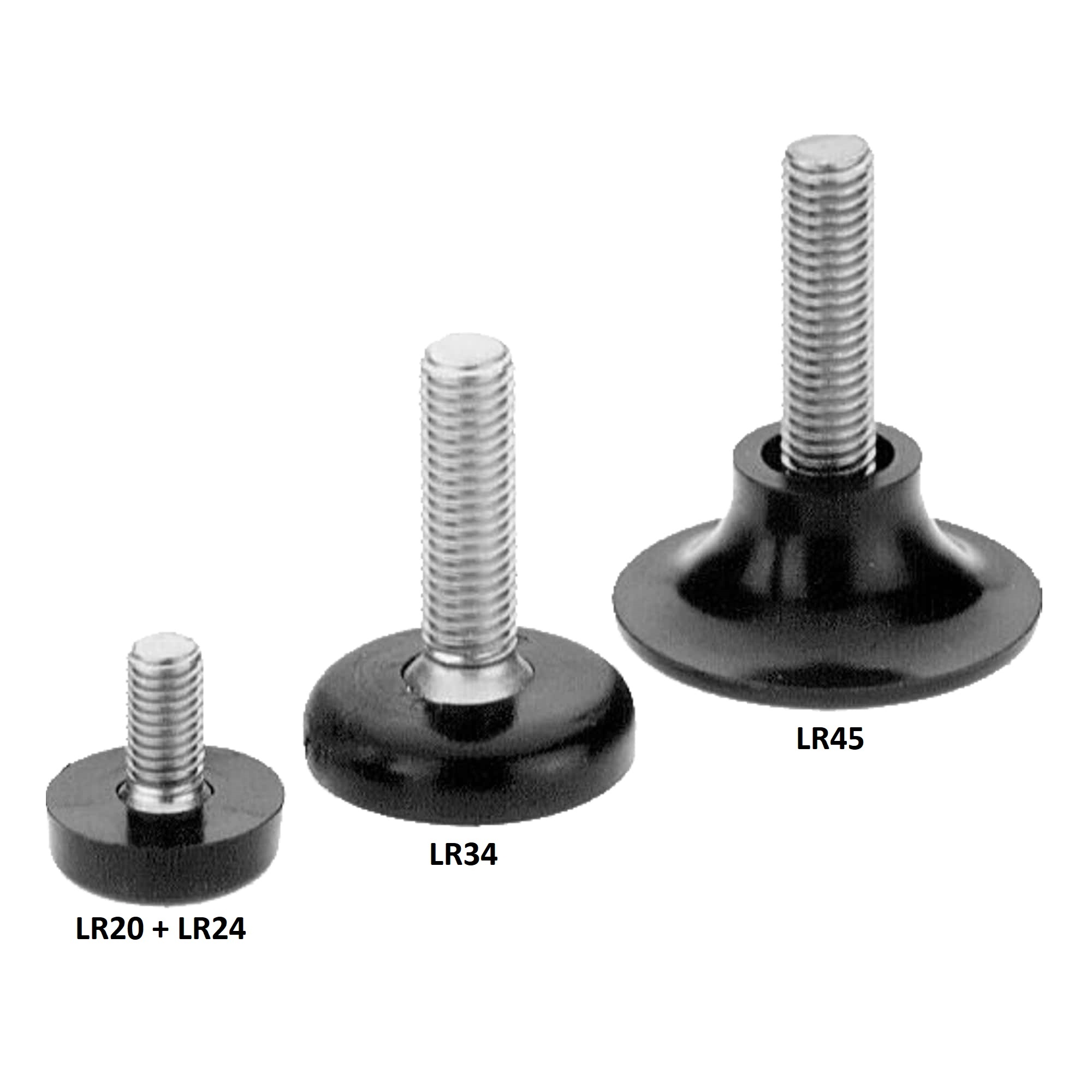 Šroub rektifikační kulatá základna