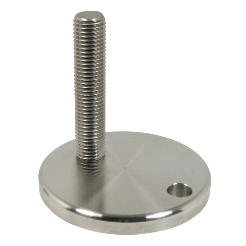 Noha ke strojům s&nbsp;otvorem k&nbsp;upevnění – nerez