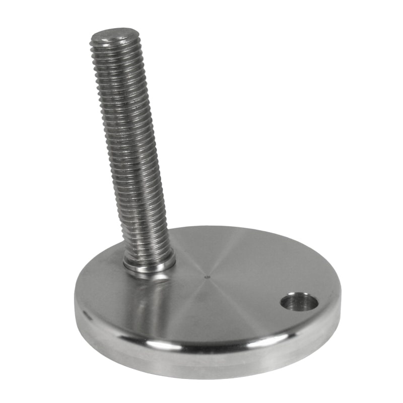 Noha ke strojům s&nbsp;otvorem k&nbsp;upevnění – nerez