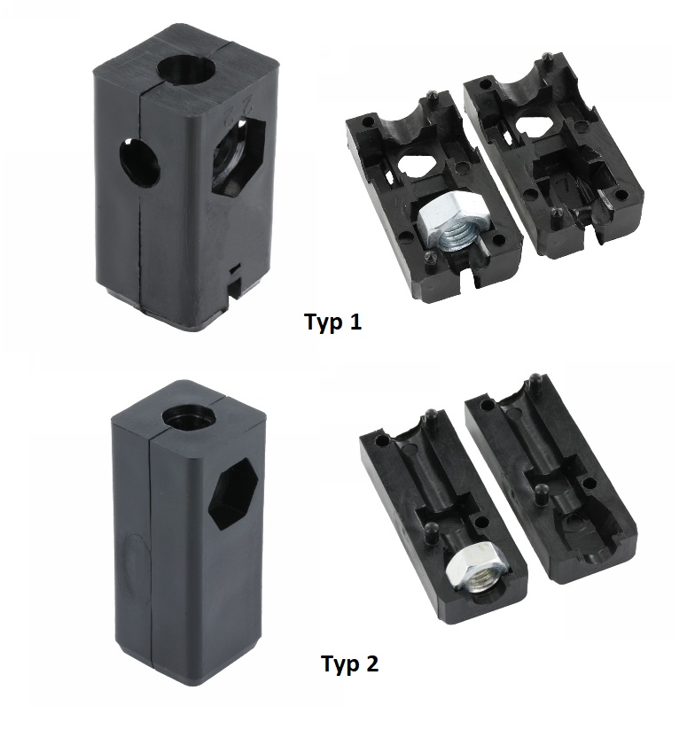 Rohová spojka pro jekly s maticí (spodní) – šroubovací