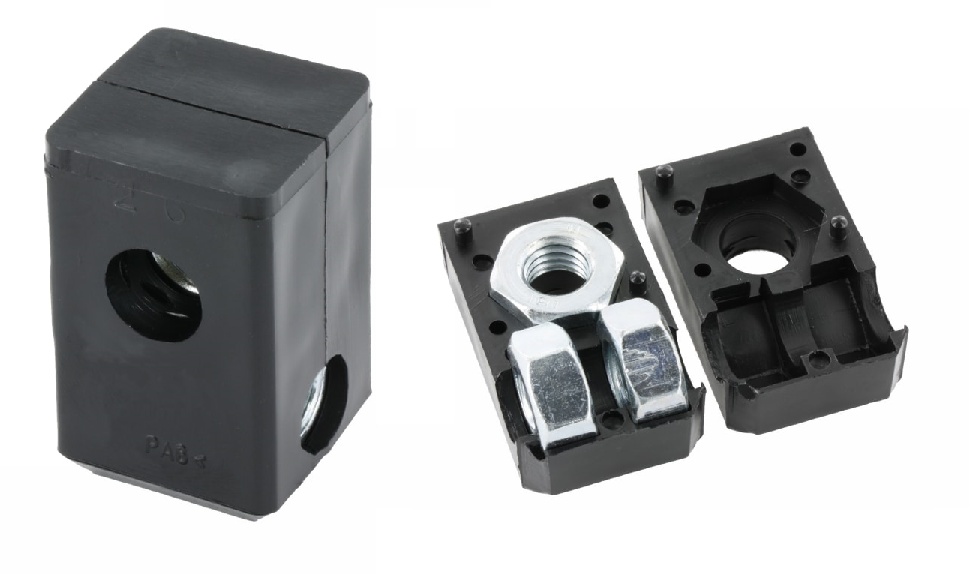 Rohová spojka pro jekly se třemi maticemi – šroubovací