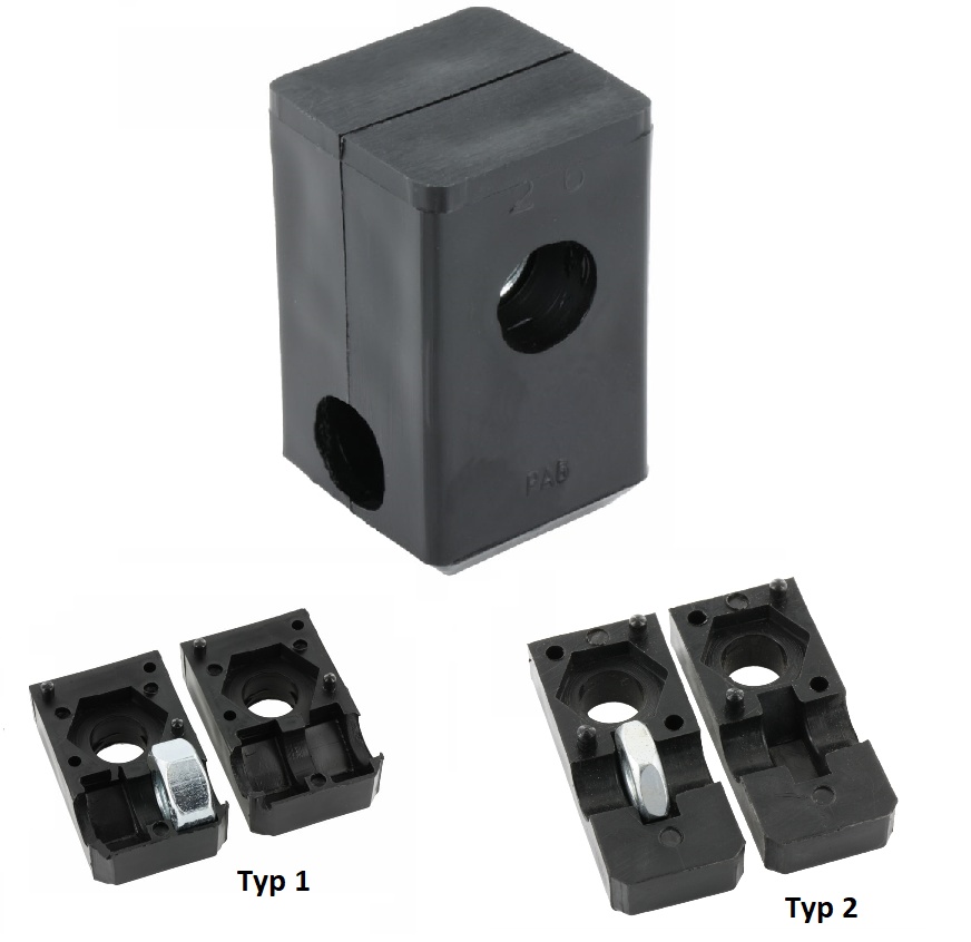 Rohová spojka pro jekly s maticí (spodní) – šroubovací