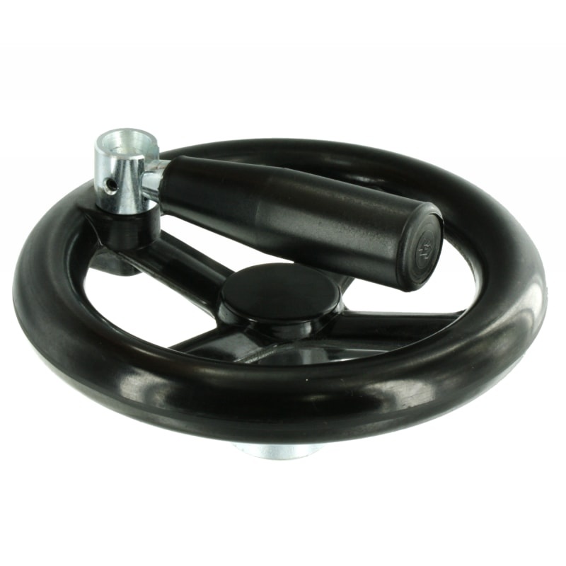 Ovládací kolo se sklopnou rukojetí a čtyřmi paprsky